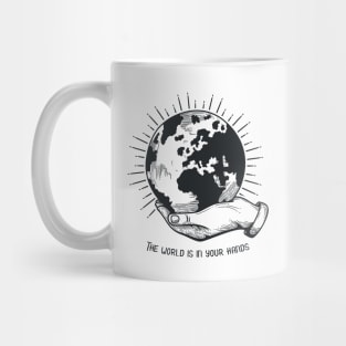 'The World Is In Your Hands' Food and Water Relief Shirt Mug